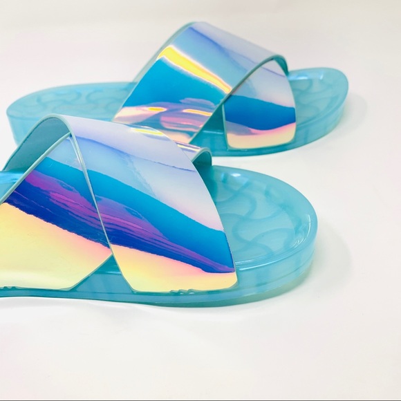 SIZE 8 HOLOGRAPHIC SANDALS - Picture 6 of 8